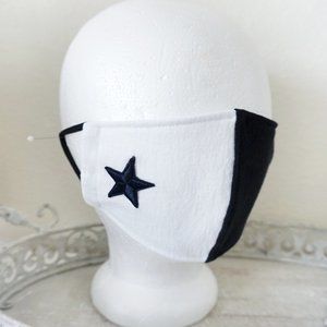 White/Black Star Patch Face Mask